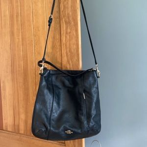 Coach Black Large Slouchy Convertible Purse Outside Unique Pocket